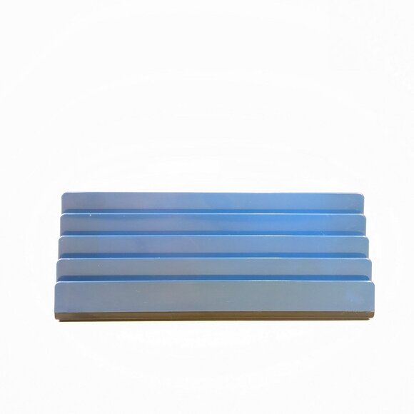 Blue Rexite Podio 921 desk letter holder, Italy 1970s Rino Pirovano - Picture 5 of 8